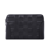 Nouveaux hommes d'affaires empreinte digitale serrure embrayage PU logo personnalisé hommes antivol intelligent pochette premium en cuir véritable hommes sac à main