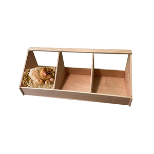Nichoirs triples en bois pour poulets, accessoires de poulailler, nichoirs de poulet pour la ponte des œufs - Product Image 1