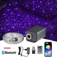 Kit d'éclairage de plafond étoilé RGBW à fibres optiques en PMMA avec contrôle par application