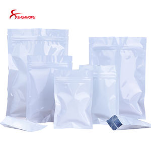 100 पीसी सफेद राल योग्य बेकरी ज़िपलॉक बैग चबाने के लिए तीन साइड सील मालर एल्यूमीनियम पन्नी ईबल्स पैकेज चबाने के लिए - Product Image 2