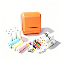 Printer Label Termal Mini Portabel Merek OEM, Penggunaan Saku, Antarmuka USB, Baterai 1200mAh, 200dpi, 57x30mm