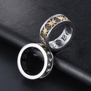 Retro <b>Titanium</b> Steel Star <b>Ring</b> Unisex Fashion Jewelry Gift SA1020 - Product Image 4