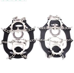 Crampones de hielo para <span class=keywords><strong>botas</strong></span> de senderismo y zapatos de nieve, pinzas de escalada de 12 picos para tracción con cadenas para hombres y mujeres - Product Image 4