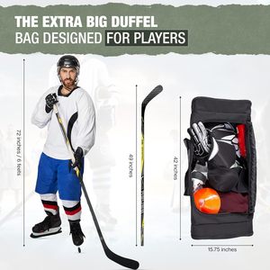Échantillon gratuit : Sac de hockey BLACK BEAR, durable et spacieux pour équipement sportif - Sac de hockey de qualité supérieure - Product Image 2