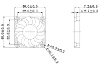 YCCFAN 40x40x7mm 4007 YDH4007C05 Cycleseal Bearing 5V Dc Ventilador de refrigeración sin escobillas Ventiladores de flujo axial