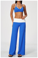 Pantalon évasé, Soutien-gorge de sport à bretelles réglables, Veste de sport pour femme vert foncé, Vêtements de sport en gros