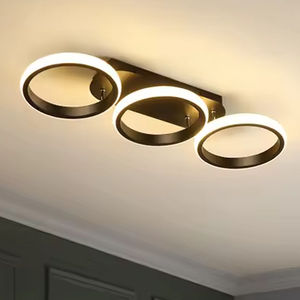 Lámpara de techo LED para pasillo de triple cuadrado, luz tricolor para dormitorio, guardarropa, luz de techo de aluminio, <span class=keywords><strong>2</strong></span> anillos, <span class=keywords><strong>3</strong></span> anillos para pasillo - Product Image 1