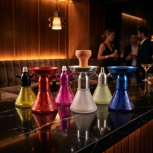 Portable Clay <b>Hookah</b> Mini Water <b>Pipe</b> Glass Color Bowl Tobacco Smoking Accessory for Outdoor Social Use - Product Image 3