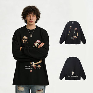 T-shirt unisexe à manches longues AMLClever, imprimé numérique direct, style tendance, motif personnalité <span class=keywords><strong>Solitude</strong></span> & Emotion, prêt-à-porter pour l'automne - Product Image 4