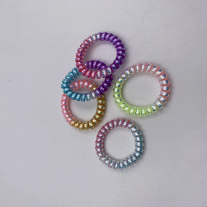 TPU coloré perle arc-en-ciel multicolore dégradé téléphone bobine cheveux cravate - Product Image 3