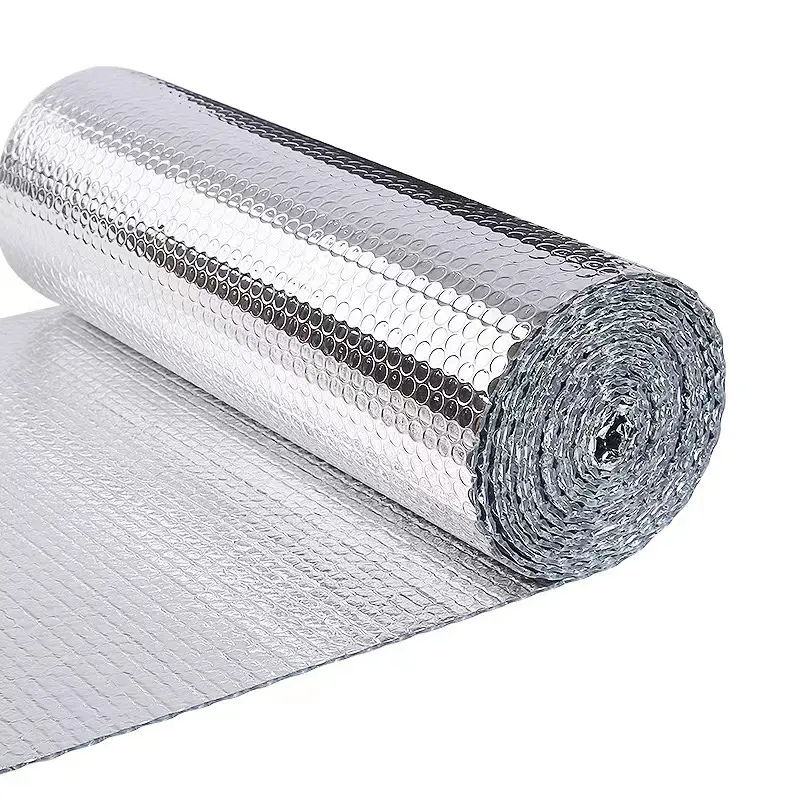 Materiales de aislamiento térmico de aislamiento de lámina reflectante de doble burbuja de aluminio para almacén