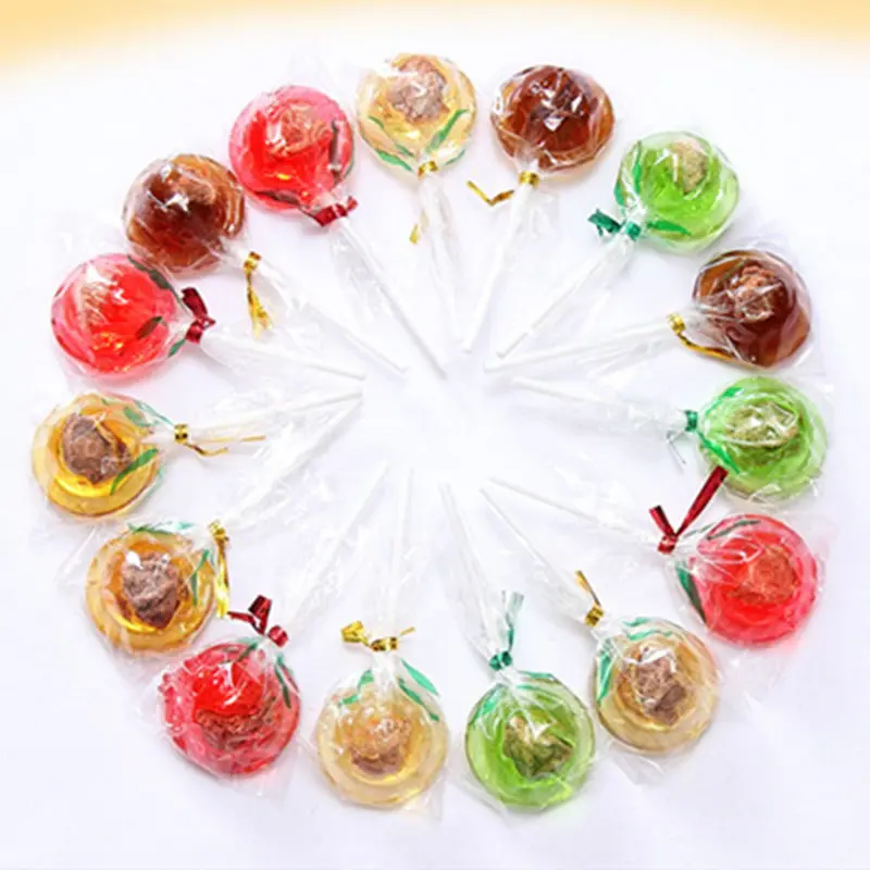 ODM factory price custom sweet and sour taste brown sugar plum lollipops candy