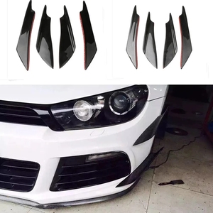 4 Piezas de Alerones Delanteros Universales de Fibra de Carbono para Automóvil - Product Image 1
