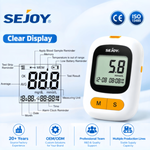 SEJOY OEM/ODM 360 Speicher Hochwertiges Blutzuckermessgerät-Set ohne Blutcode - Product Image 3
