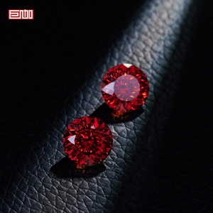 GIGAJEWE <span class=keywords><strong>Nova</strong></span> Màu Đỏ Bồ Đào Nha Cắt Tròn Lỏng Moissanite Cho Bộ Trang Sức - Product Image 4