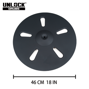 UNLOCK Pro 18" ไซม์บัลไฟฟ้าแบบสองโซน สีดำ พร้อมฟังก์ชัน Crash/Ride และ Choke |   พื้นผิวซิลิโคนลดเสียงรบกวน |   พร้อมสำหรับสตูดิโอ/เวที | - Product Image 3
