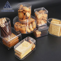 Boîtes à dessert en plastique transparent écologiques de qualité alimentaire, boîtes à tiramisu, boîtes à biscuits, boîtes à pâtisserie, emballages pour cadeaux, carrées