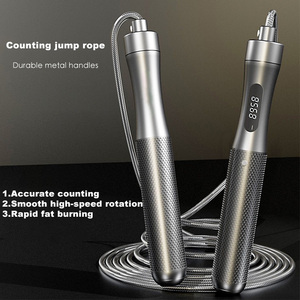 <span class=keywords><strong>Corda</strong></span> per Saltare Personalizzata con Logo, Peso Regolabile e Digitale, in PVC con Manico in Alluminio e Contatore LED per Competizioni Fitness e <span class=keywords><strong>CrossFit</strong></span> - Product Image 2