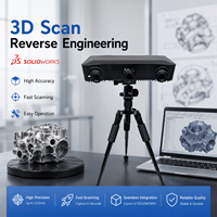 Escáner 3D de Alta Precisión con Doble Cámara, Software Solidworks para Ingeniería Inversa, Formato STL, Precisión de 0.02mm, Escáner 3D Estacionario CAD/CAM