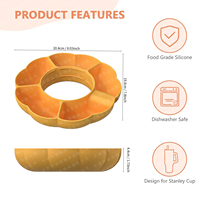 Plateau de collation support approprié anneau gobelet accessoire déversement Silicone collations bol pour gobelets Stanley 40oz