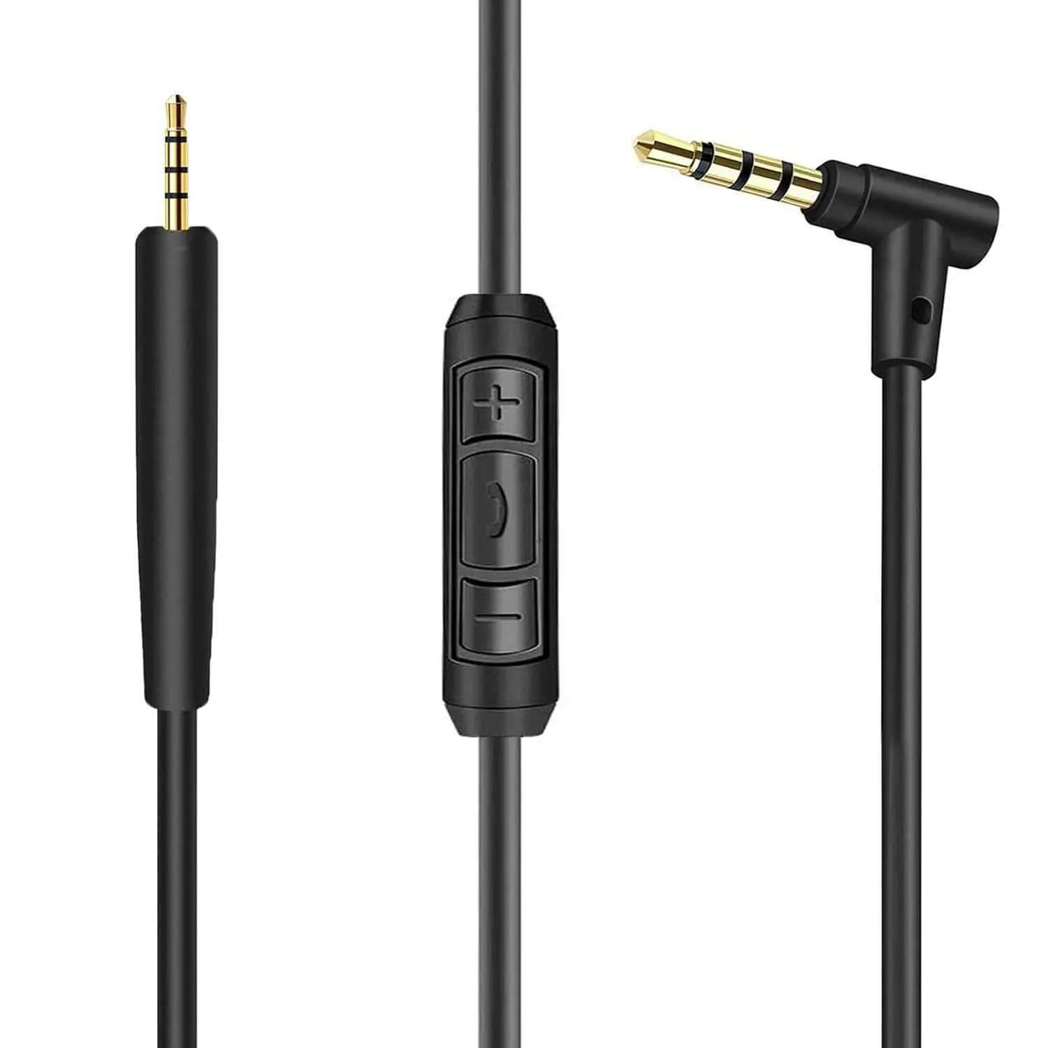 Kabel Audio pengganti 3.5mm hingga 2.5mm kabel Jack Stereo untuk headphone Bose QC25 mikrofon Inline/kontrol jarak jauh