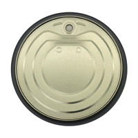 Couvercle à ouverture facile pour boîte alimentaire en fer blanc avec anneau de traction, non rechargeable, diamètre 73 mm
