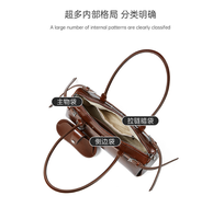 Tas Selempang Wanita Kulit Asli Model Retro Trendi Keren Gaya Sausage French Stick