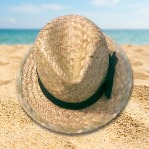 Vietnamese Seagrass Panama <b>Floppy</b> Straw <b>Hat</b> Striped Outdoor Casual - Product Image 3