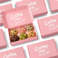 Ensemble d'emballages pliables pour beignets et biscuits en carton kraft biodégradable de qualité alimentaire avec séparateurs en relief, boîtes à pâtisserie