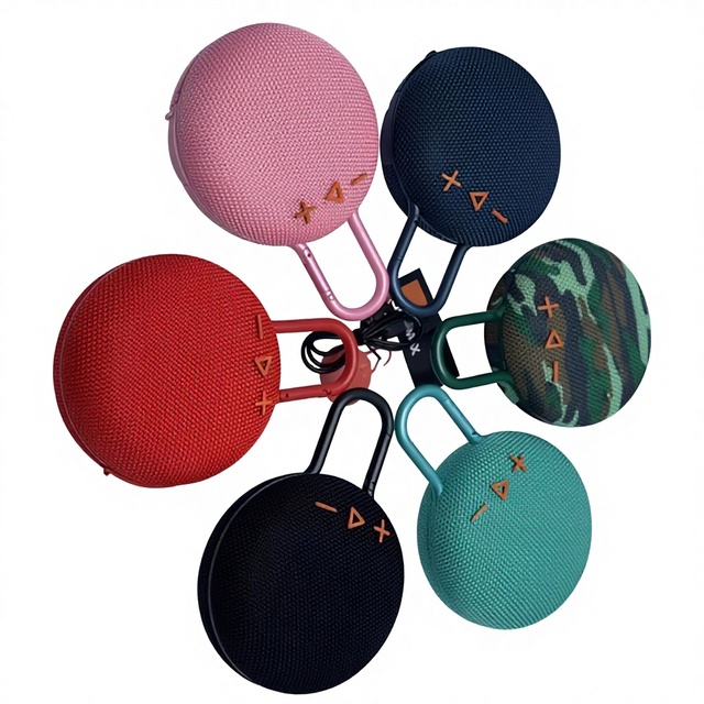 Portable Plastic Mini Speaker with Clip Design for 5.0 for Outdoor Karaoke & Home Parties Bright RGB Lights & Clear Sound