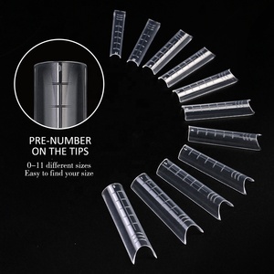 Gelsky-<span class=keywords><strong>Moldes</strong></span> franceses de doble sistema, formas de uñas de doble forma cuadrada, de plástico, 120 Uds. - Product Image 3