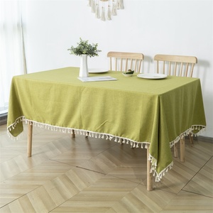 High Quality Square Faux Linen <b>Tablecloth</b> Floral Modern <b>Waterproof</b> Wrinkle-Free with Nonwoven Technics Home Party Outdoor Use - Product Image 1