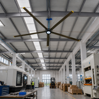 Ventilateur de plafond industriel HVLS de grande taille, ventilateur de refroidissement pour poulailler, hangar d'élevage et serre