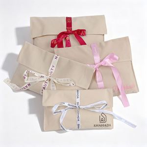 Custom Logo Luxury Pink Velvet Envelope <b>Clothes</b> Cosmetic <b>Storage</b> Bag for Handbag Reusable Wallet Belt Gift Packing Dust Pouch - Product Image 2