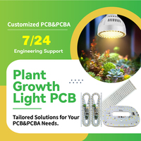 Servicio de Fabricación de Ensamblaje SMT de PCBA Personalizado, PCB de Aluminio, Luz LED para Cultivo 01005 SMT ISO9001, Fabricante Chino