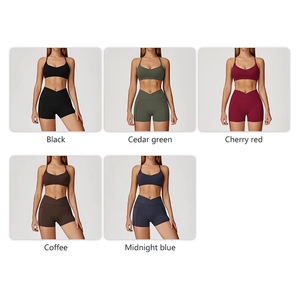 Envío Rápido Conjunto Deportivo para Mujer, Bra Deportivo y Shorts de Cintura Alta, Ropa Deportiva sin Mangas para Gimnasio, Fitness y Yoga - Product Image 5