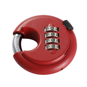 Anli 4 chữ số ngoài trời kho lưu trữ hợp kim kẽm an ninh ổ khóa vòng màu đỏ đĩa khóa với chìa khóa - Product Image 4