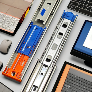 Glissière de tiroir en acier mince et élégante, résistante à la corrosion, glissière de tiroir étroite et fine pour la conception de meubles fins - Product Image 2