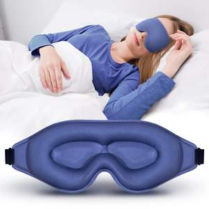 HZL 3D <span class=keywords><strong>Eye</strong></span> Mask Sleep Blindfold Block Out Respirável Soft Sleep Ice Silk Eyemask para Homem Mulheres Dormindo Viagem - Product Image 4