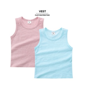 Venta al por mayor nuevo estilo niños camiseta sin mangas 100% algodón <span class=keywords><strong>chaleco</strong></span> <span class=keywords><strong>para</strong></span> niños logotipo personalizado niños <span class=keywords><strong>chaleco</strong></span> - Product Image 1
