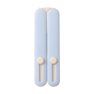 Folding Clothes Hanger Portable Extendable For Travel Home Dormitory Closet Use Pink Blue Color Plastic Hangers - Product Image 5