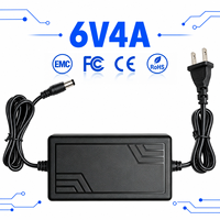 Alimentation professionnelle 6V 4A 24W avec prise US, adaptateur secteur CA/CC à découpage haute stabilité pour moniteur, lampe de bureau, caméra