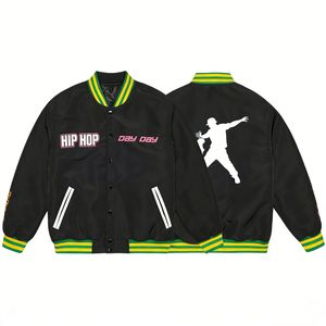 جاكيت فارسيتي مخصص بتصاميم عصرية أنيقة للشباب، جاكيت بيسبول كلاسيكي فضفاض من الجلد مع تطريز - Product Image 6