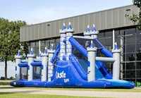 Parcours d'obstacles gonflable de 17 m pour événements scolaires et commerciaux - Football