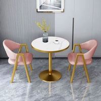 Ensemble table et chaises de négociation de luxe léger / Table et chaises de réception / Combinaison table et chaises de bureau en pierre