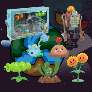 Conjunto de figuras de brincar de zumbis e plantas ODM PVZ para crianças, figuras de ação Zombos Gargantuar