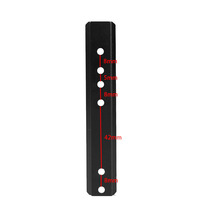 Rehausseur de lunette réglable en hauteur - Adaptateur de 11 mm à 20 mm, base légère en alliage d'aluminium de 125 mm avec fentes QD