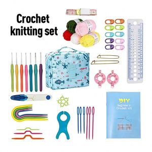 Crochet Yarn Set Square Knitting <b>Hook</b> <b>Tools</b> Eco-Friendly Portable Colorful DIY Handmade Accessories Starter Pack Beginner - Product Image 6