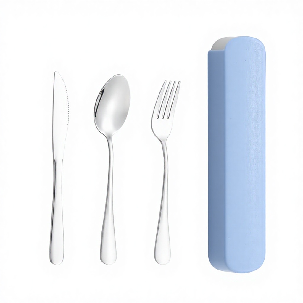 Affordable a-blue knife fork spoon set
