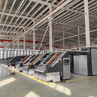 Buena máquina de laminación automática de ranura corrugada de cartón corrugado maquinaria de placa de color